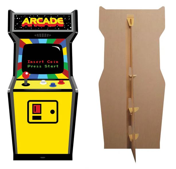 80's Video Arcade Game Cardboard Cutout - 1.84m