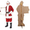 Santa Claus With Small Sign Lifesize Cardboard Cutout - 1.8m