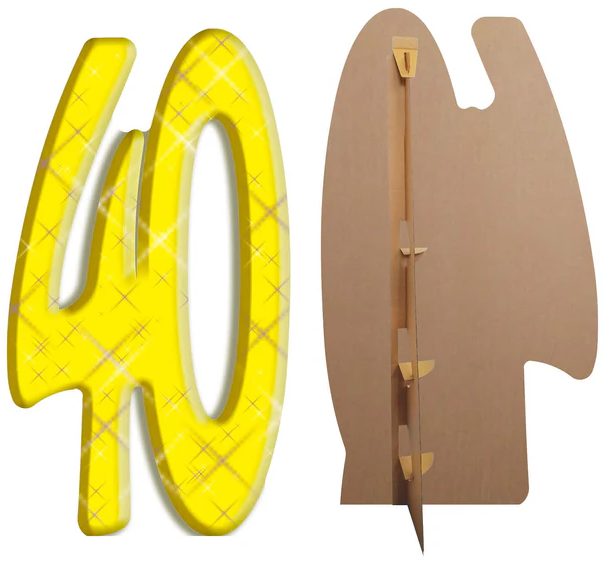 Number 40 Cardboard Cutout - 1.71m