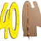 Number 40 Cardboard Cutout - 1.71m