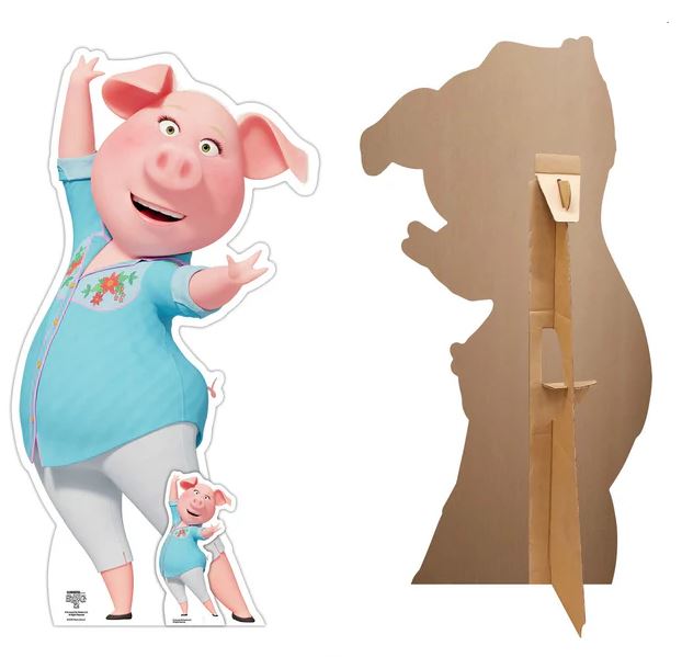 Rosita Pig Sing 2 Lifesize Cardboard Cutout with Mini Cutout - 95cm x 50cm