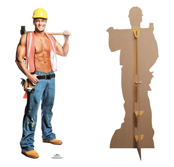 Chippendales Jeffrey Construction Worker Lifesize Cardboard Cutout - 1.89m