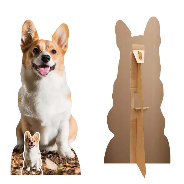 Cute Corgi Lifesize Cardboard Cutout with Mini Cutout - 76cm