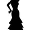 Flamenco Dancer Silhouette Cardboard Cutout - 1.84m
