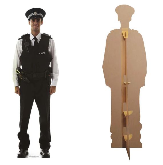 British Policeman Lifesize Cardboard Cutout - 1.85m
