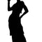 Flapper Girl Silhouette Cardboard Cutout - 1.7m