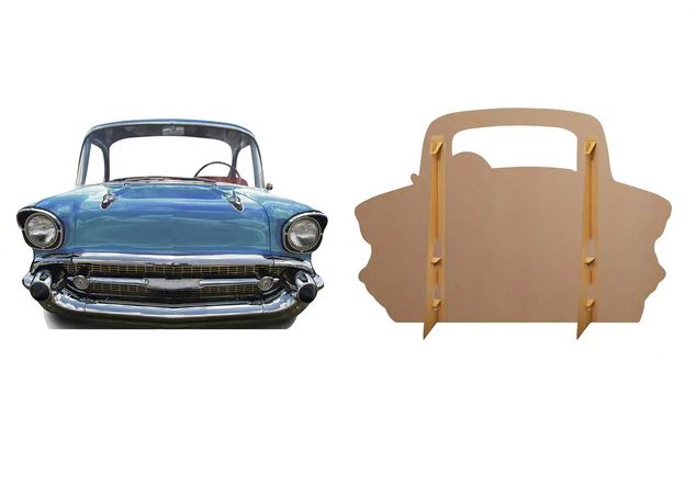 Children's Blue Car Stand-In - 1.51m