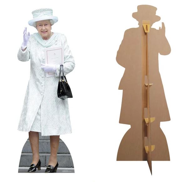 Queen Elizabeth II Waving Lifesize Cardboard Cutout - 1.73m