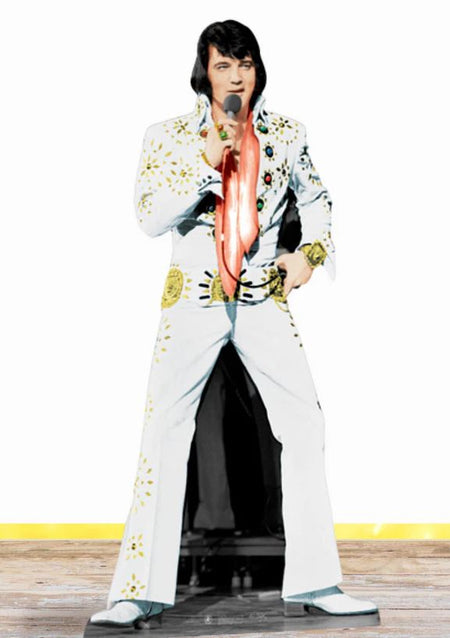 Elvis in Vegas White Suit Lifesize Cardboard Cutout - 1.78m