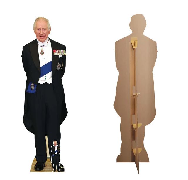 King Charles with Medals Lifesize Cardboard Cutout with Mini Cutout - 1.81m