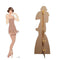 Gatsby 1920's Flapper Girl in Beige Cardboard Cutout - 1.77m