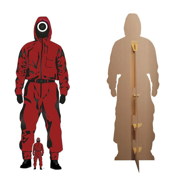 Squid Game Red Jumpsuit Worker Cardboard Cutout - 183cm