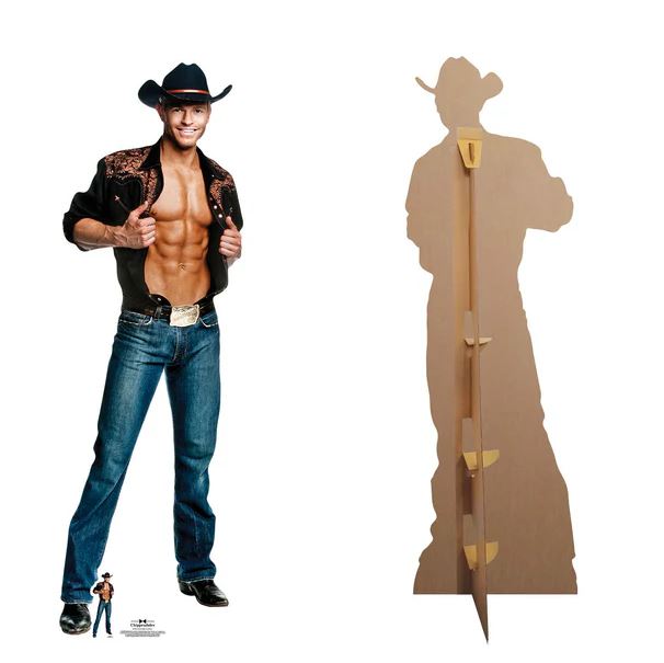 Chippendales Jaymes Vaughn Cowboy Lifesize Cardboard Cutout - 1.78m