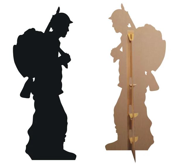 Solider Silhouette Cardboard Cutout - 1.75m