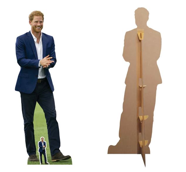 Prince Harry Blue Suit and Beard Cardboard Cutout - 1.88m