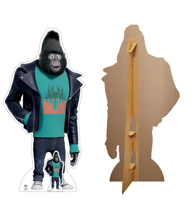 Johnny Gorilla Sing 2 Lifesize Cardboard Cutout with Mini Cutout - 157cm x 78cm
