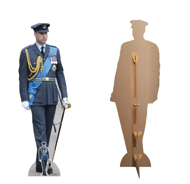 Prince William RAF Uniform Lifesize Cardboard Cutout with Mini Cutout - 1.92m