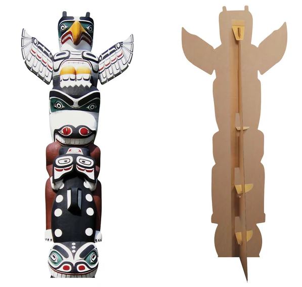 Totem Pole Cardboard Cutout - 1.71m