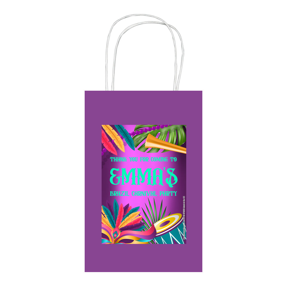 Carnival Personalised Paper Party Bags - Pack of 12