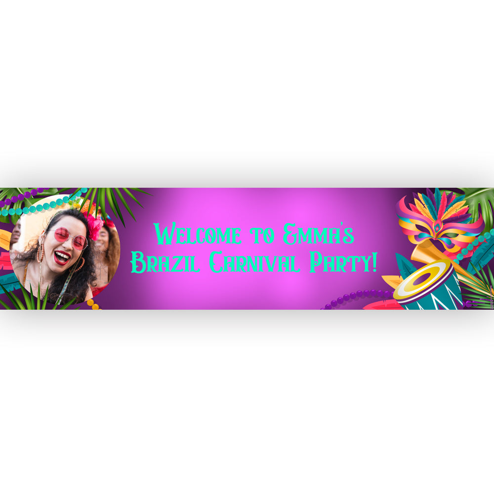 Carnival Personalised Photo Banner Decoration - 1.2m