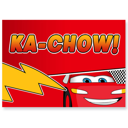 Lightning Cars Ka-Chow! Poster - A3