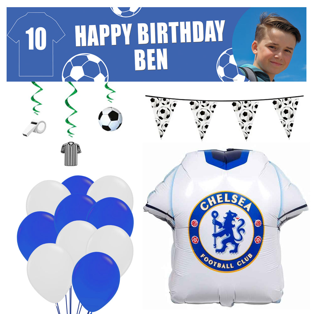 Personalised Chelsea FC Football Decoration Party Pack