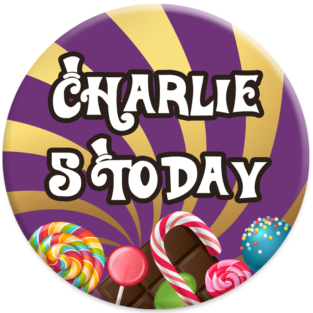 Chocolate Factory Wonka Personalised Badge - 58mm