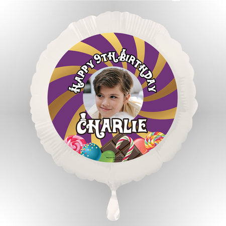 Wonka Chocolate Factory  Personalised Photo Balloon (Not Inflated)