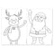 Santa and Rudolph Christmas Colouring in Sheet - A4