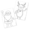 Santa and Rudolph Christmas Colouring in Sheet - A4
