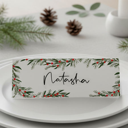 Christmas Foliage Place Cards - Pack of 8