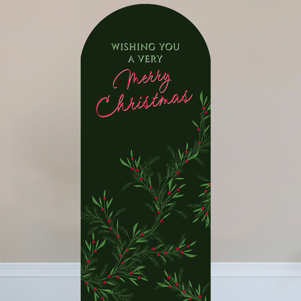 Merry Christmas Foliage Green Sailboard Stand-Up - 185cm