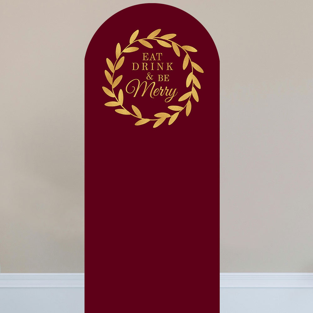 Eat Drink and Be Merry Red Gold Christmas Sailboard Stand-Up - 185cm