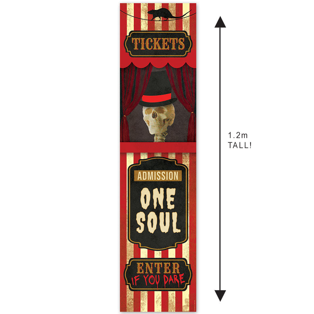 Twisted Circus Ticket Booth Portrait Banner - 30cm x 120cm