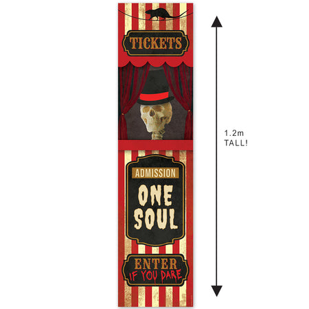 Twisted Circus Ticket Booth Portrait Banner - 30cm x 120cm