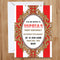 Circus Personalised Invitations - Pack of 16