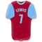 Personalised Inflated Claret and Blue Sports Shirt Foil Balloon in a Box - 20