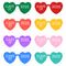 Class of 2025 Heart Shape Glasses - Assorted Colours - Pack of 8