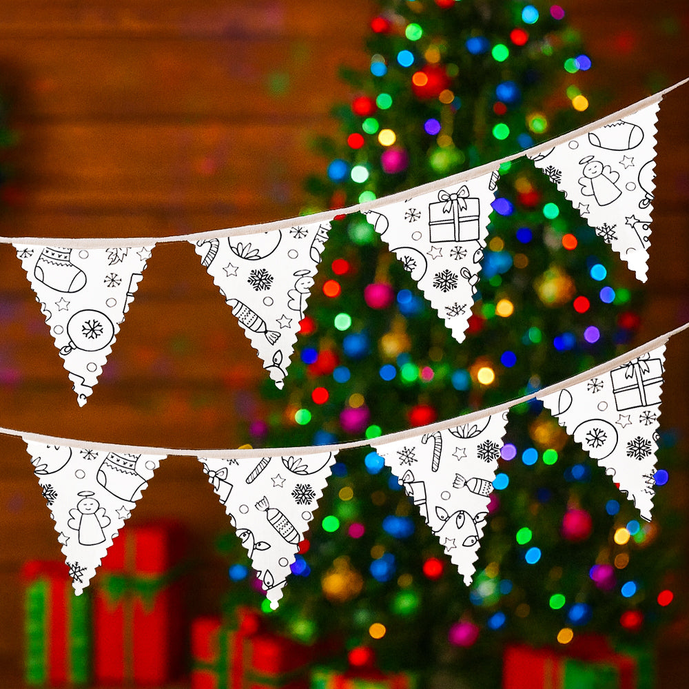 Christmas Colour In Your Own Fabric Bunting - 4m