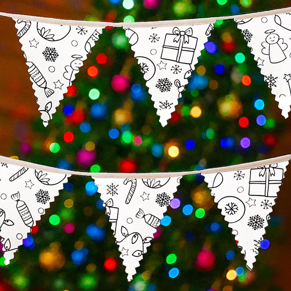 Christmas Colour In Your Own Fabric Bunting - 4m