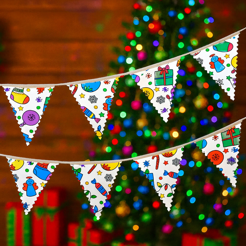 Christmas Colour In Your Own Fabric Bunting - 4m