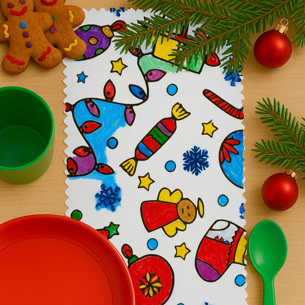 Christmas Colour In Your Own Fabric Table Runner - 1.1m