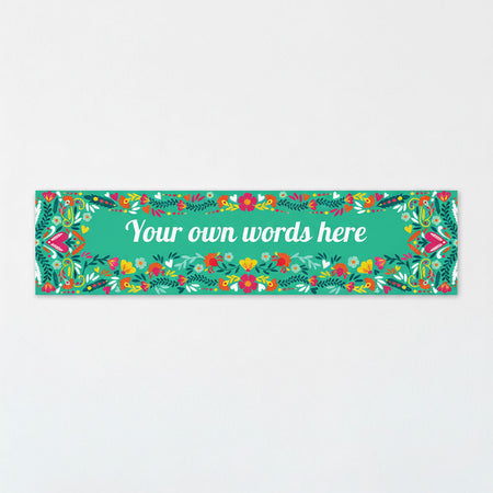 Colourful Boho Personalised Banner - 120cm x 30cm