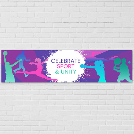 Celebrate Sport and Unity Banner Decoration - 120cm x 30cm