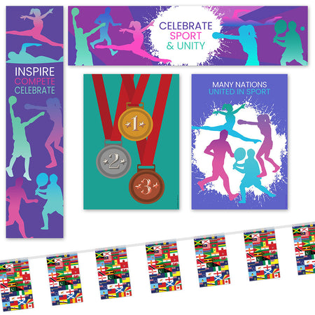 Commonwealth Summer Sports Paper Decoration Party Pack