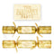 Christmas Cracker Name Stickers - Gold Botanical - Sheet of 21