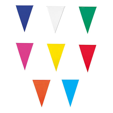 Custom Colour High Quality PVC Triangle Flag Bunting - 5 Lengths of 30ft (10m) - Total 150ft (50m)