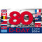 D-Day 80th Anniversary Polyester Fabric Flag - 5ft x 3ft