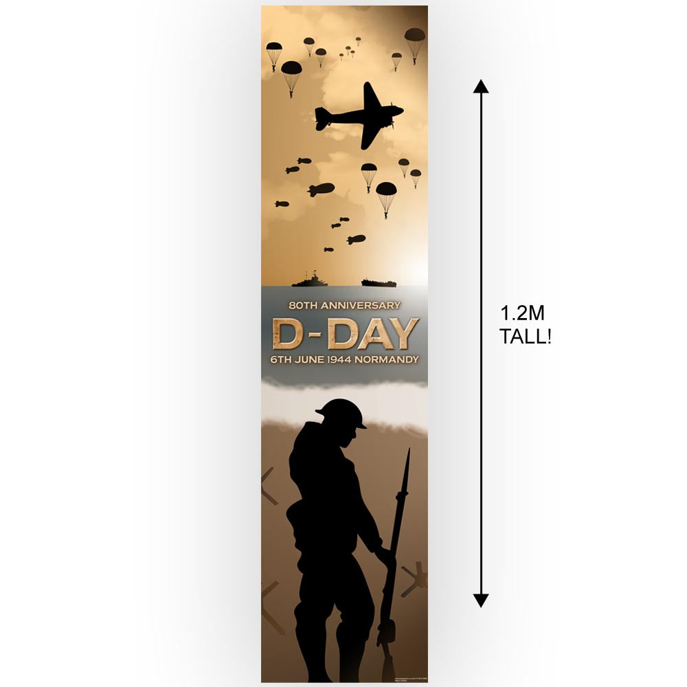 D-Day 80th Anniversary Portrait Banner Decoration - 1.2m
