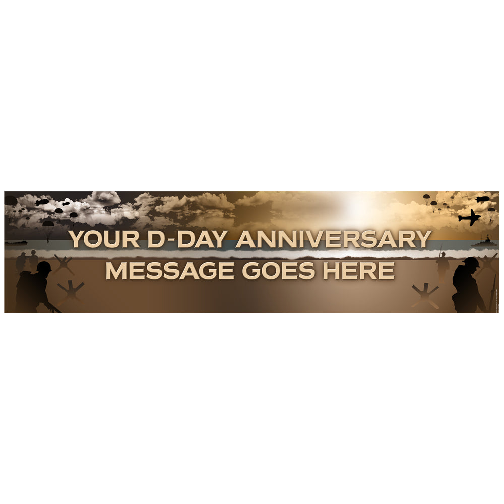 D-Day Anniversary Personalised Banner Decoration - 1.2m